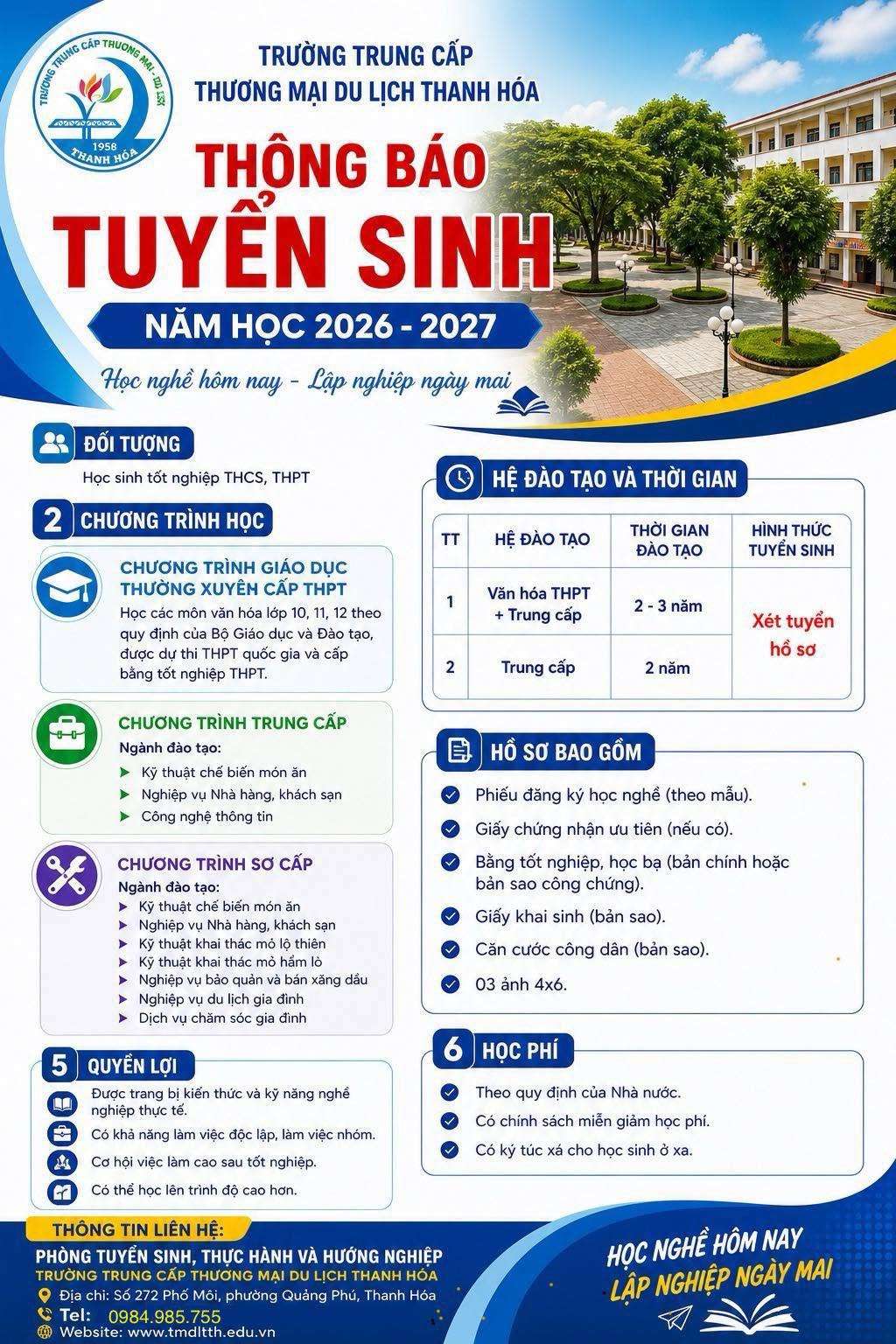 Thông báo tuyển sinh 2026 2027